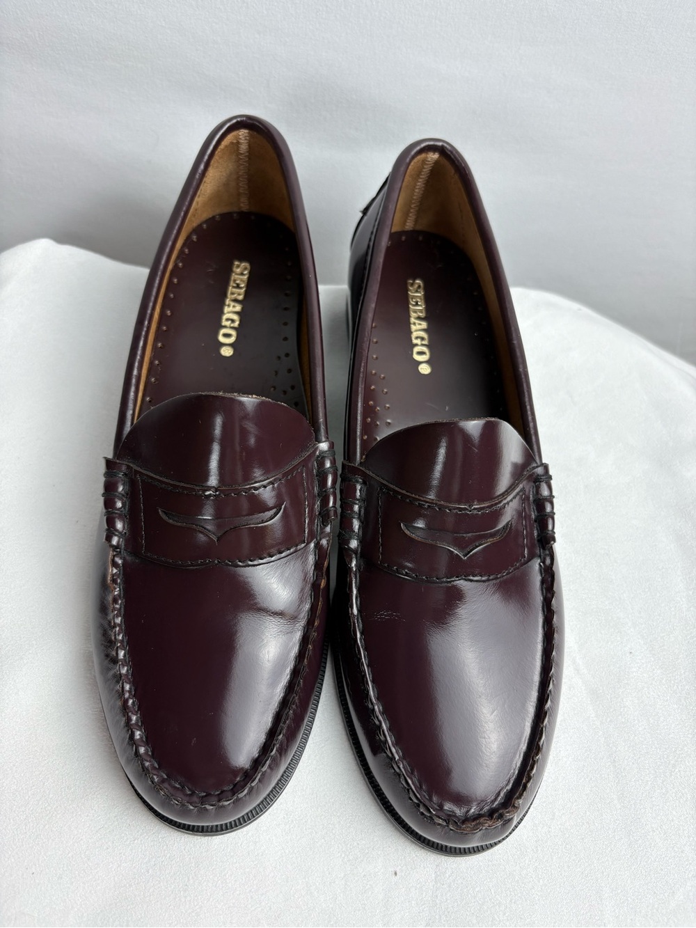 Sebago Women's Glossy Burgundy Penny Loafers